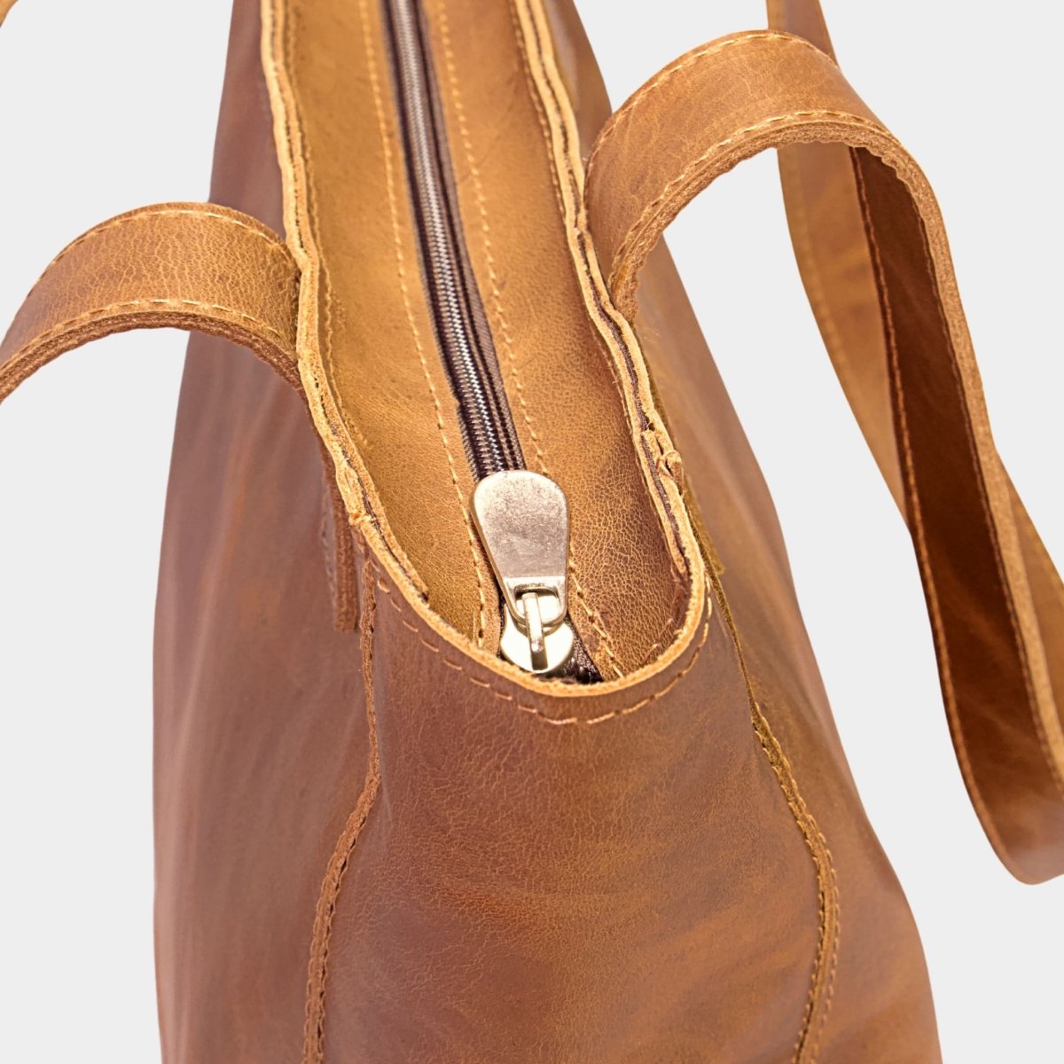 Cartera tote café - Cupertino - Cartera de cuero - Carteras - 