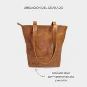 Cartera tote café - Cupertino - Cartera de cuero - Carteras - 