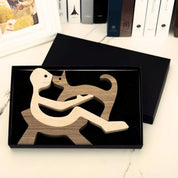 Figura Decorativa de Madera - Hombre y Gato - Cupertino - figura de madera - figura madera -