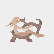 Figura Decorativa de Madera - Mujer y Gato - Cupertino - figura de madera - figura madera -