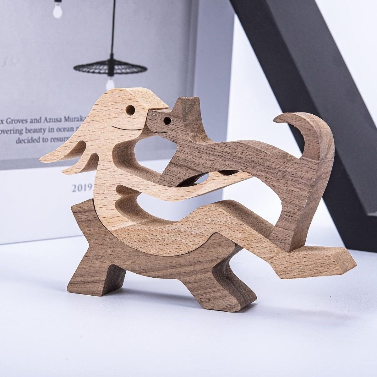 Figura Decorativa de Madera - Mujer y Gato - Cupertino - figura de madera - figura madera -