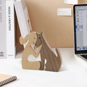 Figura Decorativa de Madera - Mujer y Perro - Cupertino - figura de madera - figura madera -