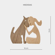 Figura Decorativa de Madera - Mujer y Perro - Cupertino - figura de madera - figura madera -