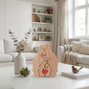 Figura Decorativa de Madera - Osos 4 figuras - Cupertino - figura de madera - figura madera -