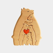 Figura Decorativa de Madera - Osos 6 figuras - Cupertino - figura de madera - figura madera -