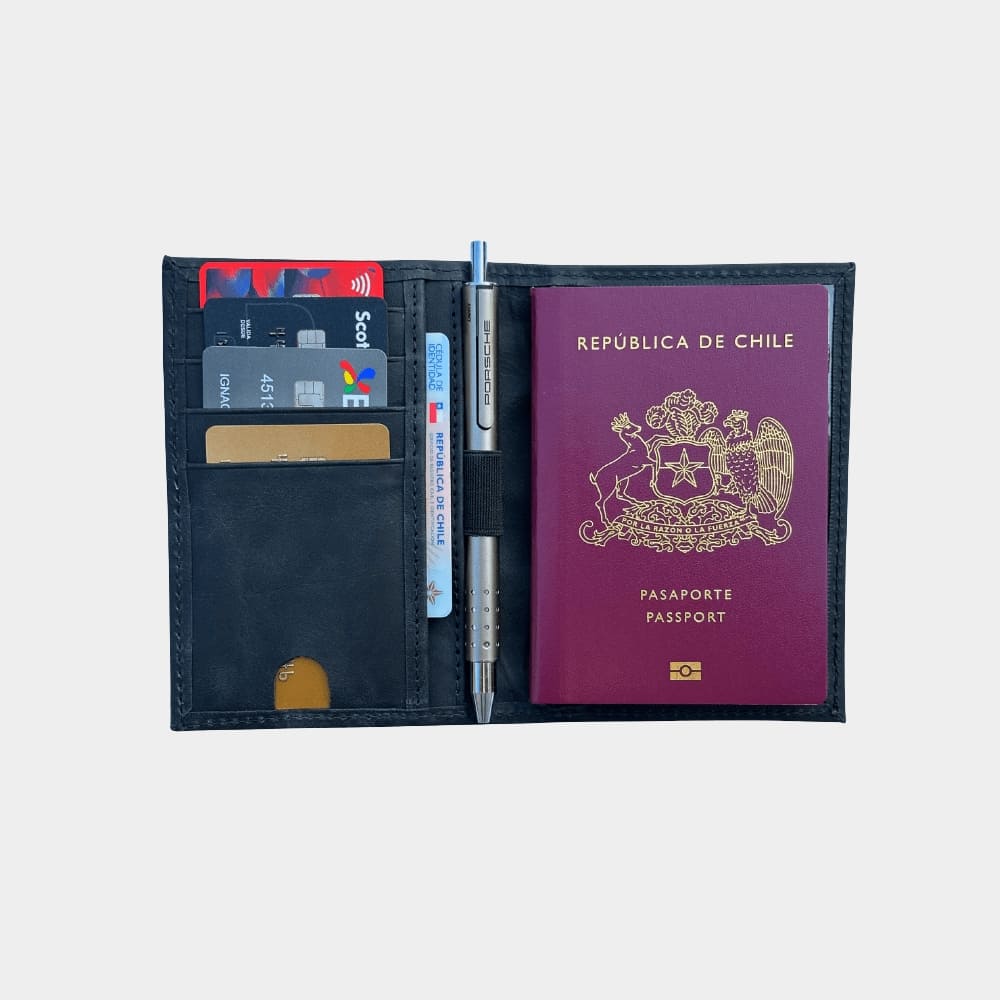 Porta pasaporte single - Cupertino - Porta pasaporte de cuero - Porta pasaportes - 