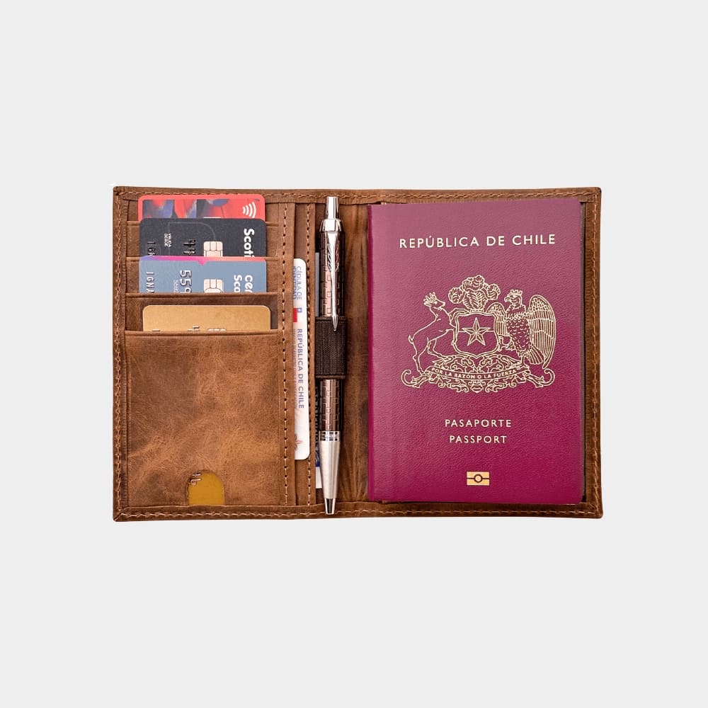 Porta pasaporte single - Cupertino - Porta pasaporte de cuero - Porta pasaportes - 