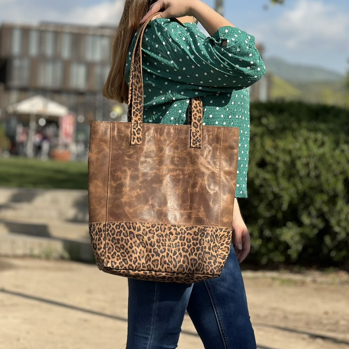 Bolso tote 2025 cuero