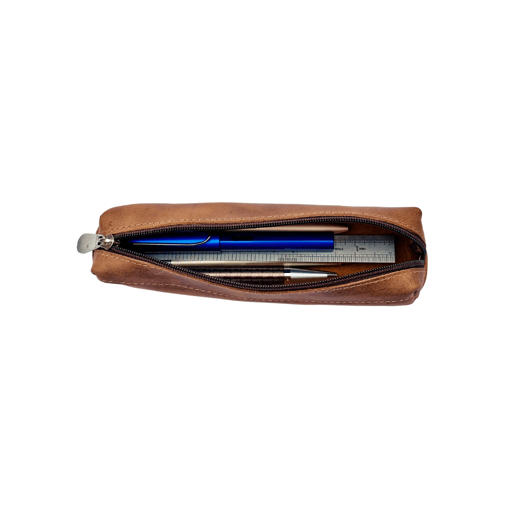 Estuche de cuero - Cupertino Chile - Estuche de lápices - Estuche de cuero -