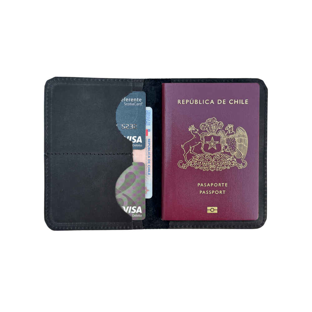 Porta pasaporte vintage - Cupertino Chile - Porta pasaporte de cuero - Porta pasaporte -